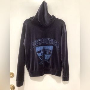 Juicy Couture Blue Velour hoodie. Size S